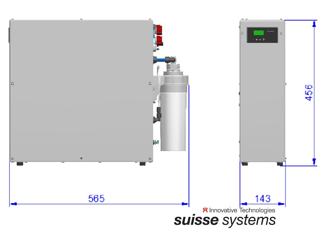 Suisse Systems Gastro Spülmaschine Umkehrosmose anlage klein vermassung wasser Filter maschine reinstwasser brillante gläser