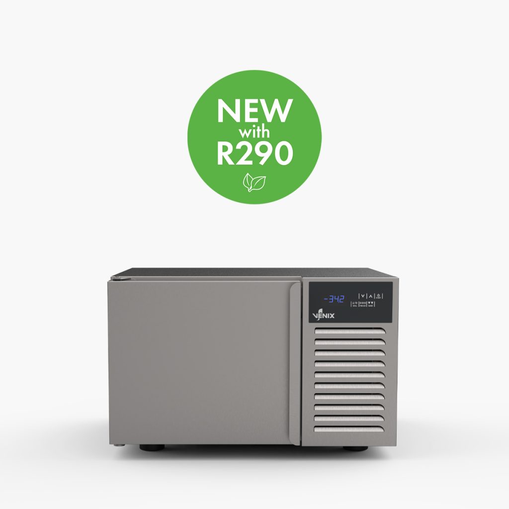 kleine pfrofessioneller schockfroster venix aspen suisse systems OTT033EVF-r290gas-green