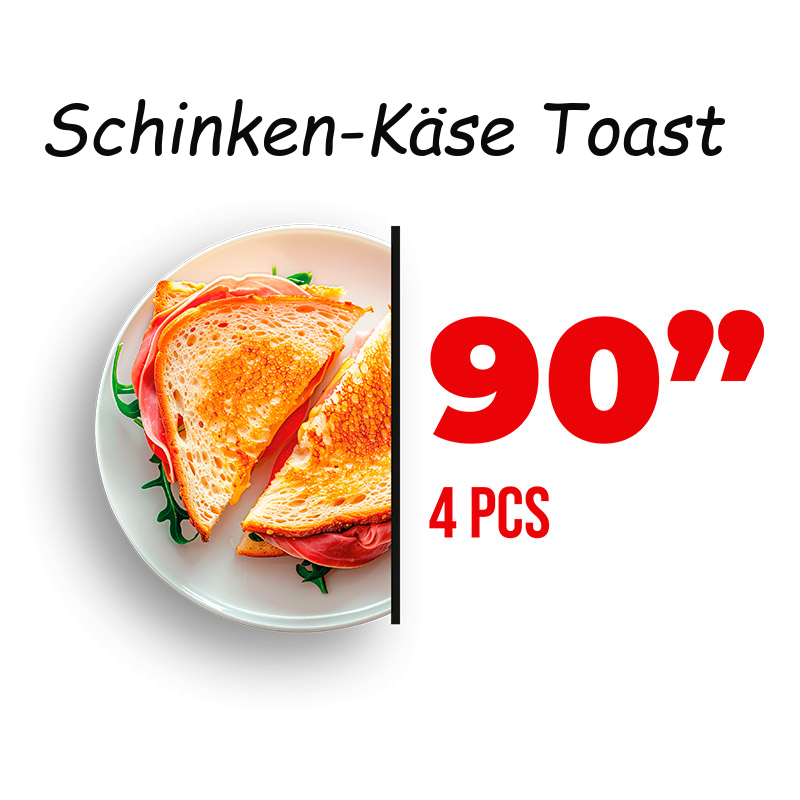 speedofen hiessluft umluftofen schinken käse toast